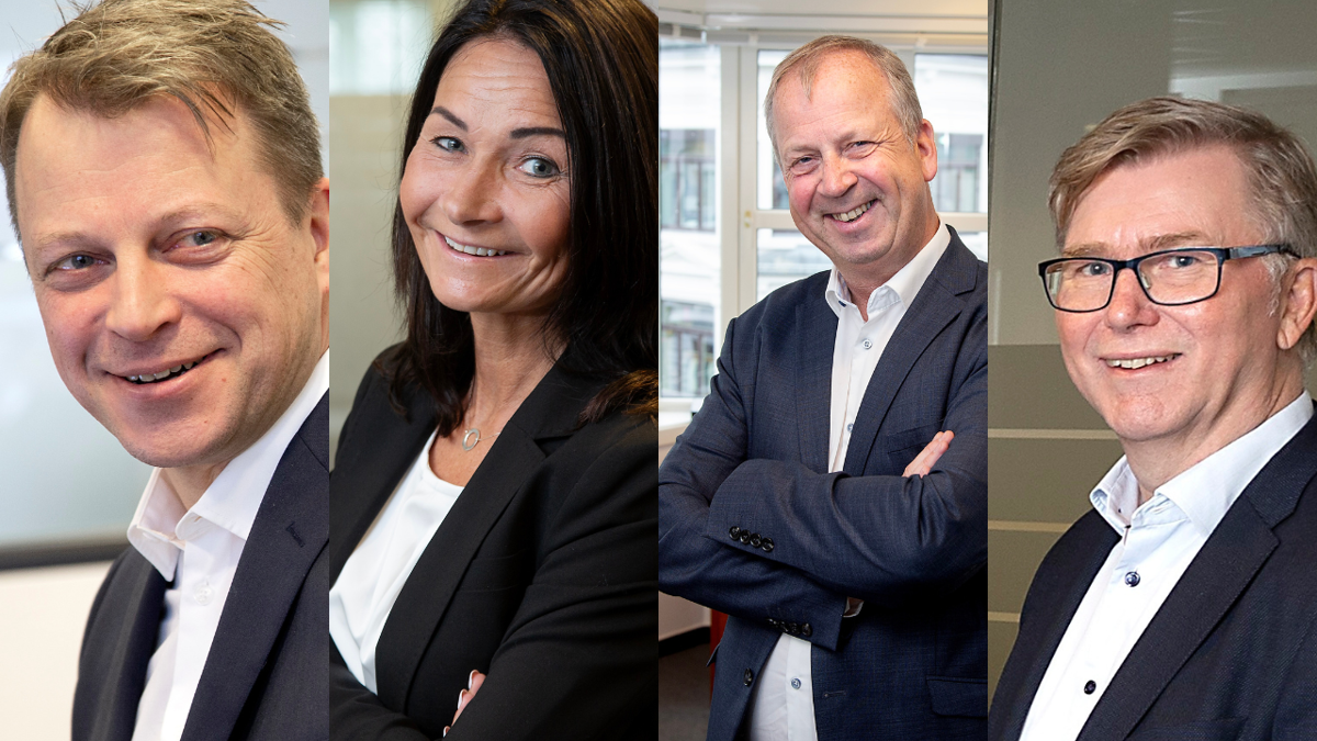 Fv: Morten Venemyr, Unni Mesel, Gunnar Sædberg og Jens Helge Hodne