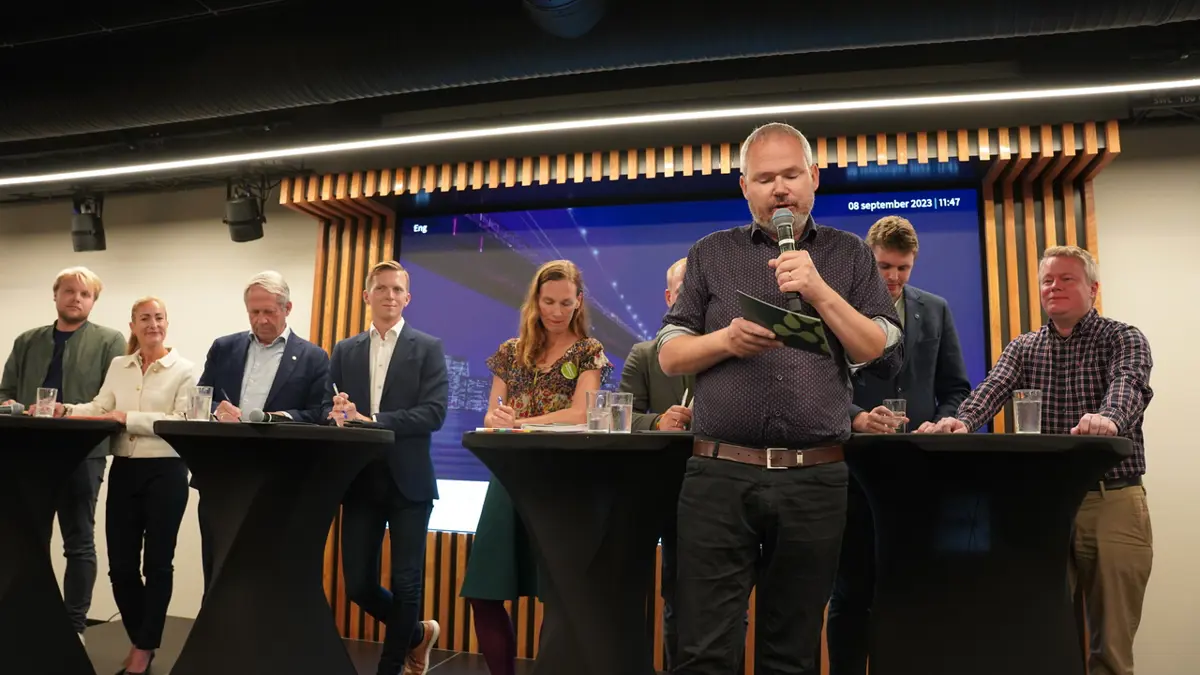 Fredag 29. august er det klart for en ny politisk debatt hos Næringsforeningen, i forkant av valg. Her fra debatten i 2024.