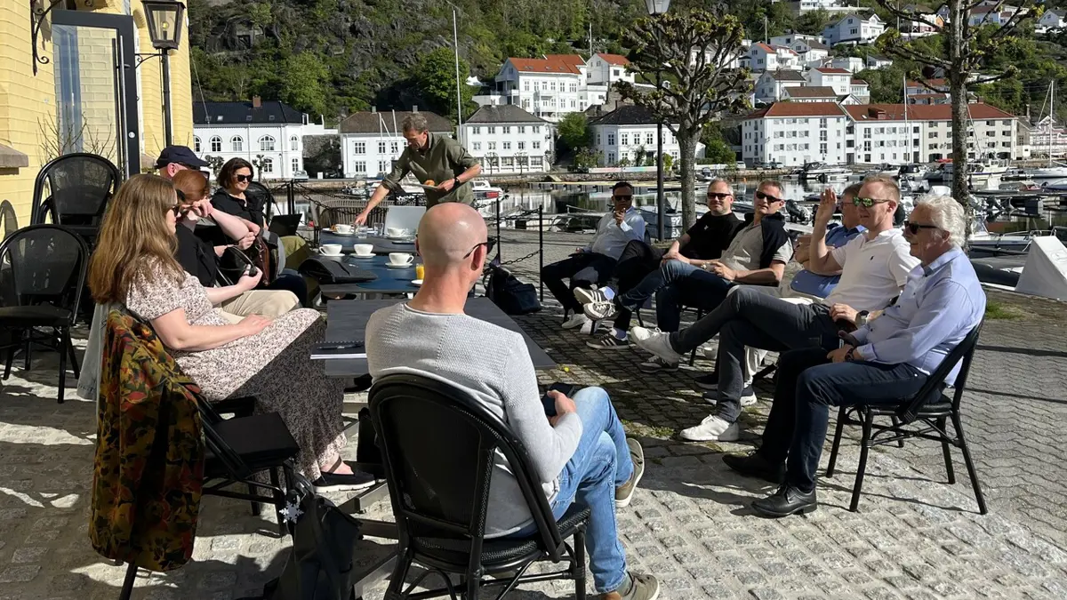 Samling i Risør og Tvedestrand: Næringsalliansen i Agder består av representanter fra 11 næringsforeninger /-næringshager i fylket. (Foto: Line Larsen, Pågang Næringshage)