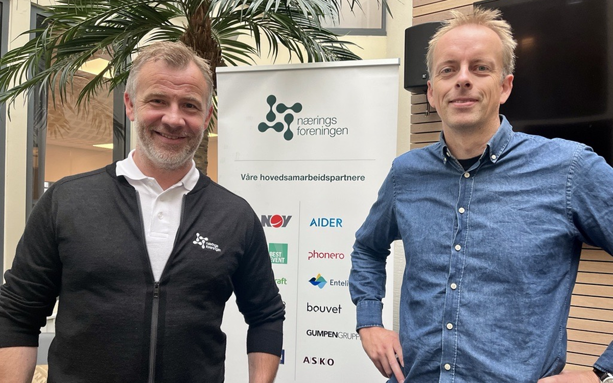 Salgs- og markedsleder i Næringsforeningen, Odd-Arild Skonhoft  og Christian Dversnes i Moment Analyse.