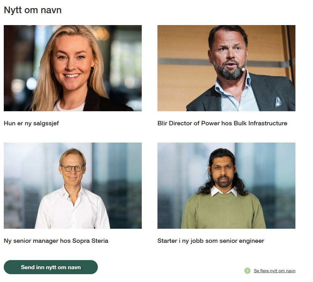 Presentasjon av jobbskifter på nikr.no
