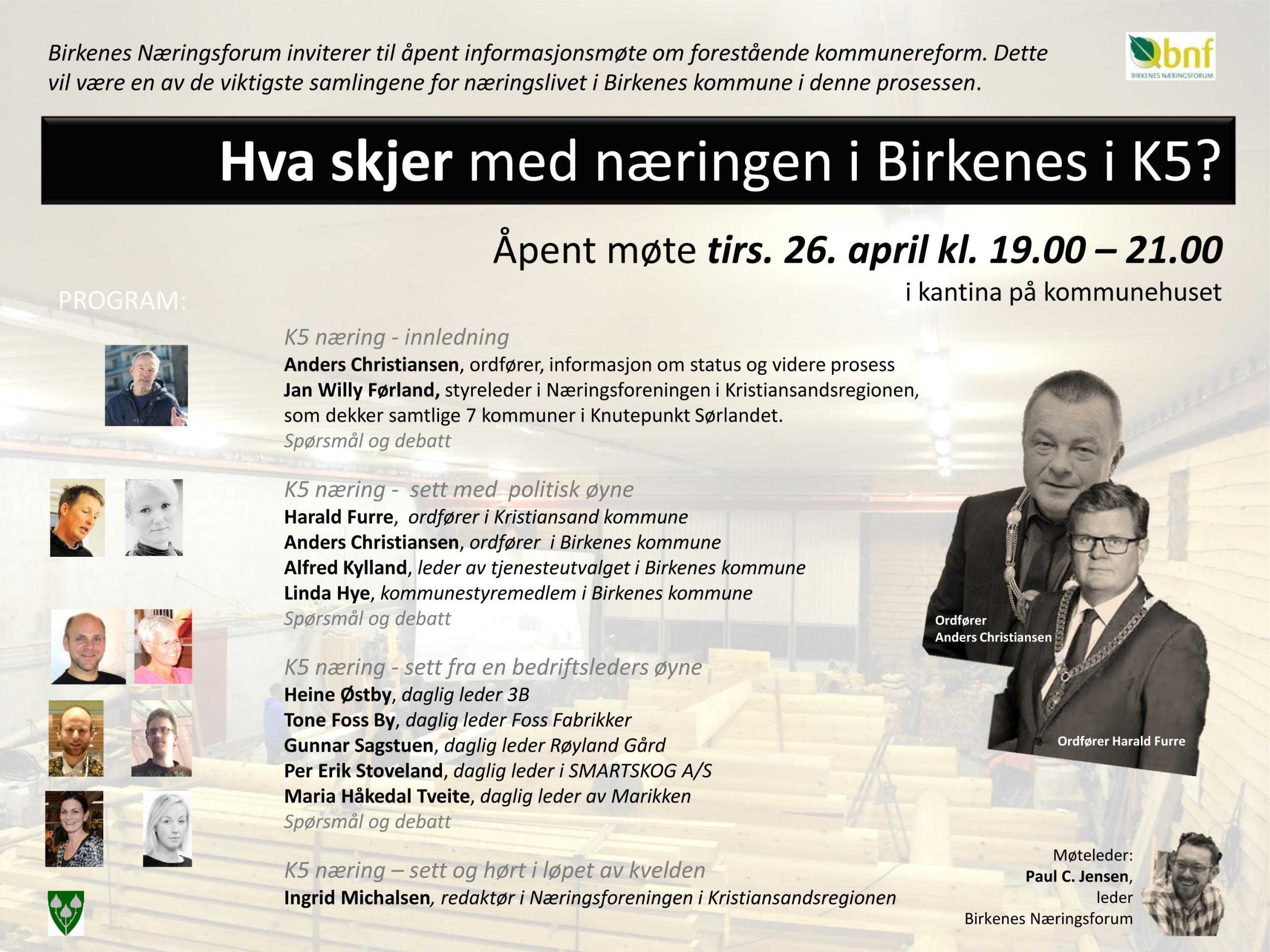 K5 næringsmøte Birkenes program